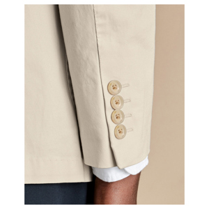 Charles Tyrwhitt Cotton Stretch Jacket – Cream
